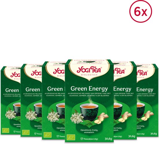 Yogi Tea Green Energy - Biologische Thee - 6x17 Stuks - 102 Theezakjes - NL-BIO-01