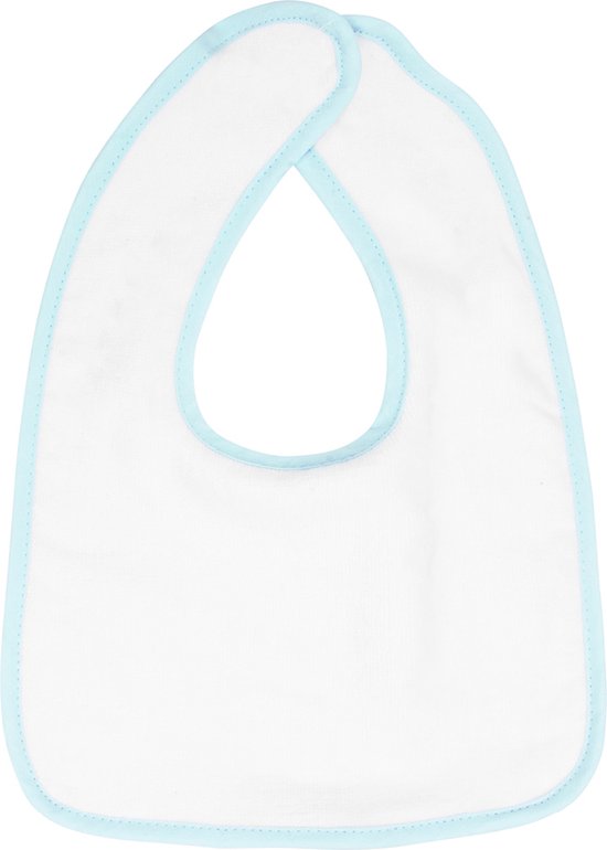 The One Towelling Baby Slab - 26 x 37 cm - 5 Stuks - Voordeelverpakking - Slabbetjes - 100% Katoen - Klittenband sluiting - Wit/Mint van The One — afbeelding 2