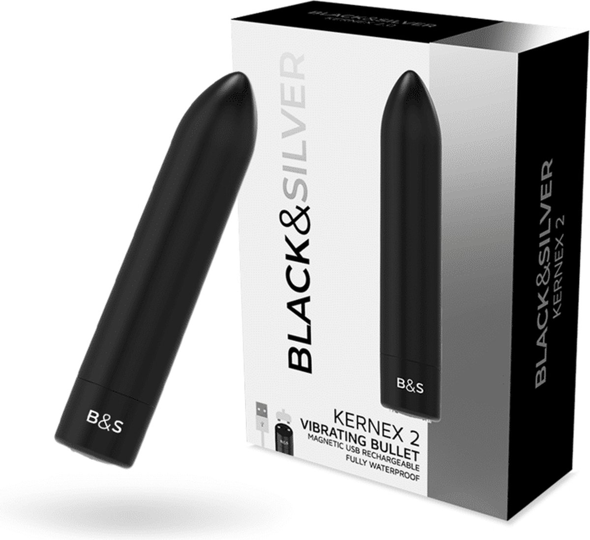 BLACK and SILVER | Black and silver Bullet Vibrating Kernex 2 Black