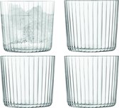 L.S.A. - Gio Line Tumbler Glas 310 ml Set van 4 Stuks - Glas - Transparant