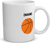 Basketbal mok met eigen naam - Mok met opdruk - basketbal - Basketballer - Sport - 350 ML inhoud - Cadeau - Verjaardag - Geschenk - Gepersonaliseerde mok - Jongens en meisjes