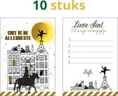Sinterklaas verlanglijstje - jongen - meisje - sinterklaas - verlanglijstje - 10 stuks - pakjes avond - zwart - wit
