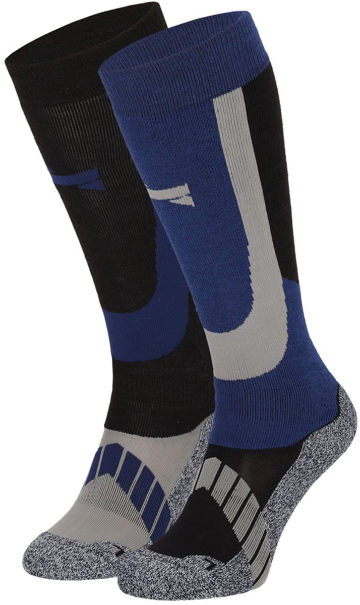 Xtreme Skisokken Unisex Multi 39/42 2-Paar Skisokken Heren Skisokken Dames Blauw