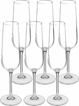 Secret de Gourmet Champagneglazen set Lena - doosje 24x stuks - chique glas - 20 CL