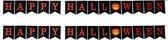 Horror/halloween letterslinger - 2x - Happy Halloween - papier - 300 cm - Feestartikelen/versiering