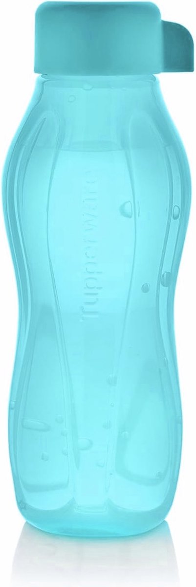 Tupperware Ecofles 310 ml blauw | flesje fles drinkfles drinkflesje waterflesje