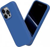 Geschikt voor RhinoShield Apple iPhone 15 Pro SolidSuit Back Cover Hoesje - Blauw