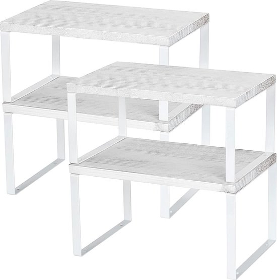 LIANTRAL Keukenkastorganizer, set van 4, keukenrek, keukenorganizer van
