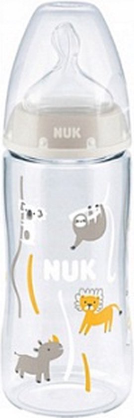 Babyflesje - NUK | ZOO | First Choice+ | Fles | No colic | 300 ml | 0-6 m | speen: maat M | 0-6 m | maat M