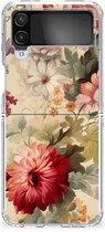 TPU Case geschikt voor Samsung Galaxy Z Flip 4 Bloemen