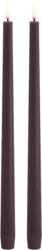 Uyuni LED Tafelkaars Slim-line, Plum - Smooth, Set van 2, 2,3x32cm