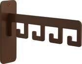 LIROdesign – Wandkapstok - Metalen kapstok - Kapstok brons - Kapstok hangend 4 haken