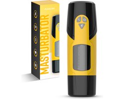 Pleazure Yellow Masturbator – Pocket Pussy – Seks Toys voor Mannen – Nep Vagina Mannen met Deepthroat & Pussy