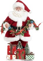 Père Noël de Luxe avec sapin de Noël et de nombreux beaux détails de Goodwill - 46 cm de haut