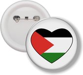 Button Met Speld - Hart Vlag Palestina