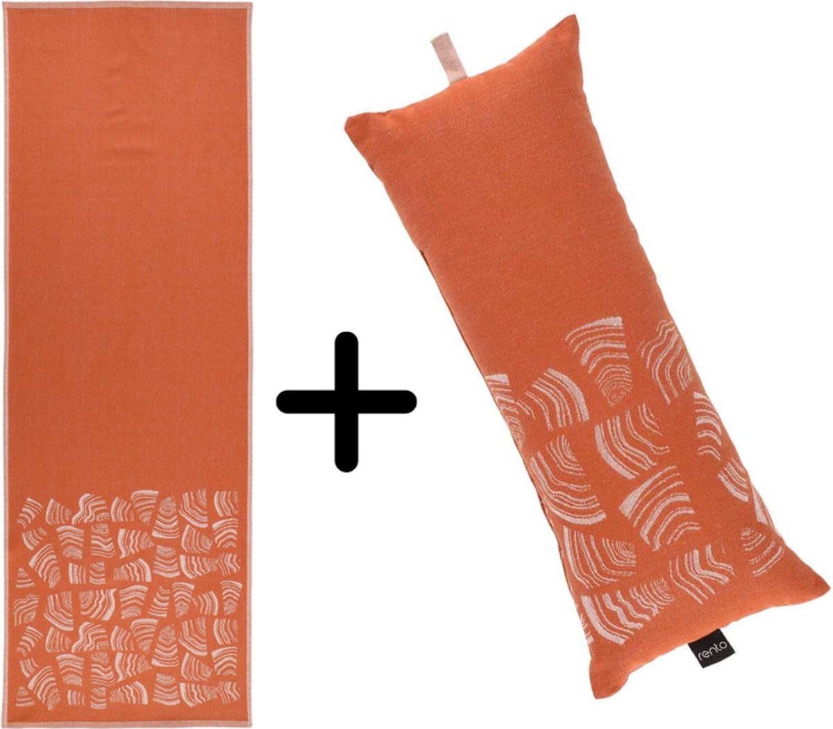 Gift Set - Sauna Kleed en Kussen - oranje
