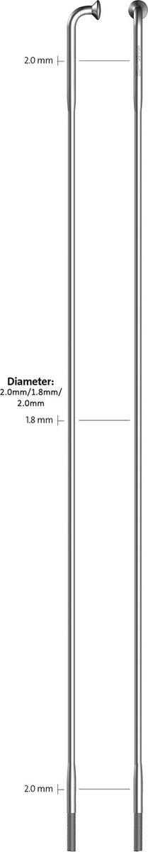 Sapim Spaak 14-260L Race RVS zonder nippel (100st)