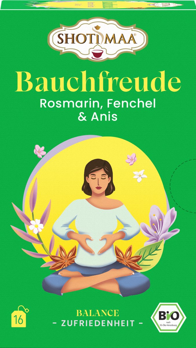 Kruidenthee - Shoti Maa "Bauchfreude" - biologische kruiden- en specerijenthee met rozemarijn, venkel en anijs (6 doosjes thee)