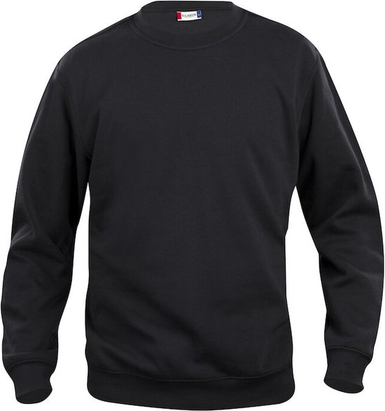 Clique Basic Roundneck Sweater Zwart maat 3XL