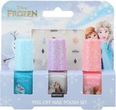Disney Frozen Nagellak set 3 kleuren Peel-off 5ml met nagelstickers