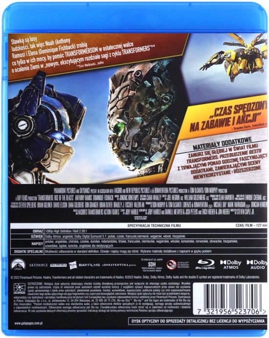 Transformers Rise of the Beasts [BluRay] (Bluray), Anthony Ramos Dvd's bol