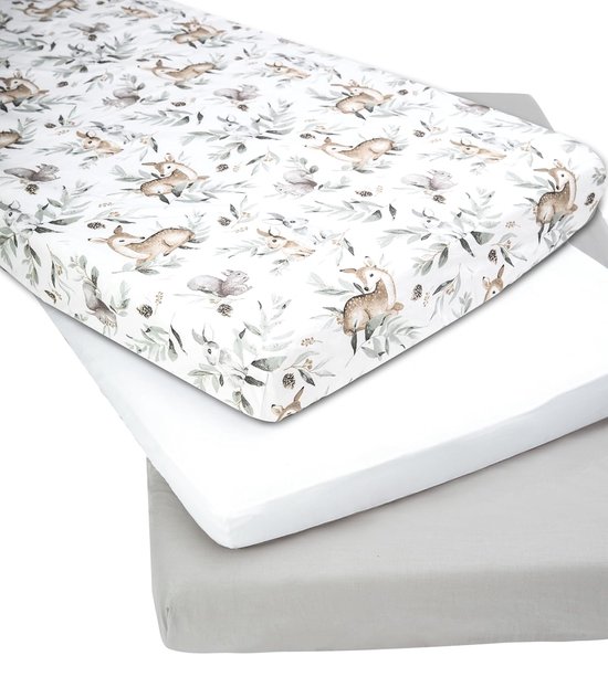 Set de draps housse 60 x 120 cm literie bébé 100% coton matelas bébé  gigoteuse lit bébé