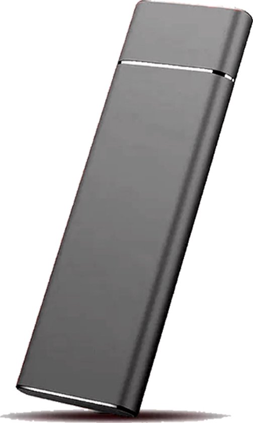 Mini externe harde schijf 4 TB - Zwart - Geschikt voor Windows op PC, Laptop en Telefoon - Mobiele draagbare externe opslag - Mobile portable extern storage drive - USB 3.0 Type C naar USB 3.1 Type A - 4TB