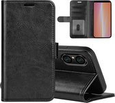 Sony Xperia 5 V Hoesje - MobyDefend Wallet Book Case (Sluiting Achterkant) - Zwart - GSM Hoesje - Telefoonhoesje Geschikt Voor Sony Xperia 5 V