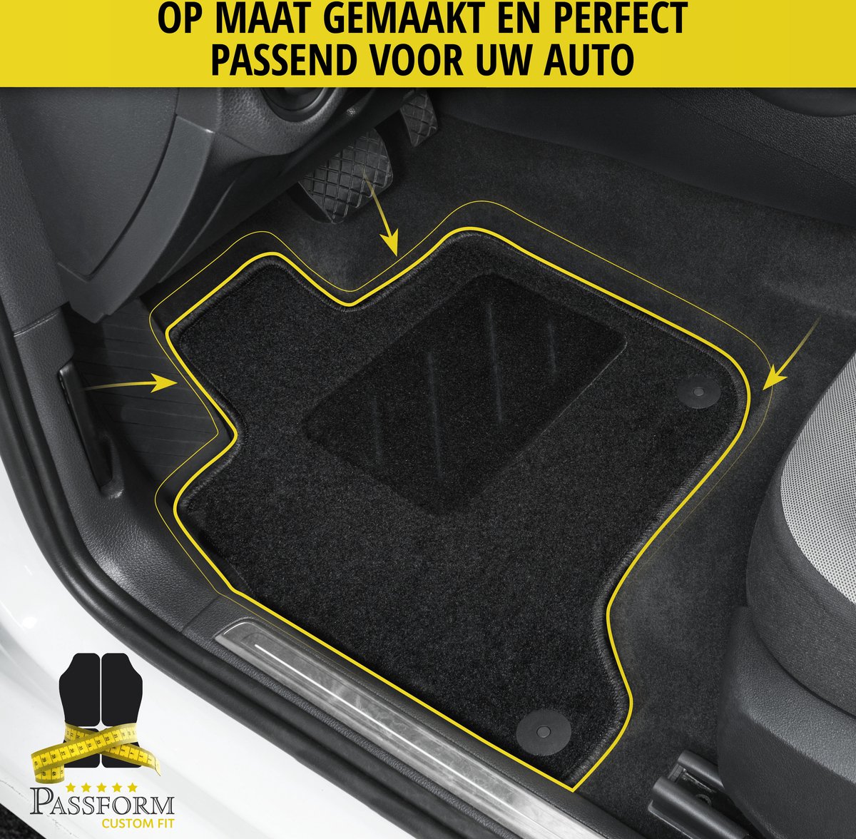 vw golf 5 v 2003 - 2009 TAPIS EN VELOURS 8mm