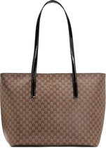 Brown patterned tote bag
