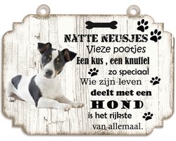 Spreukenbordje Hond: Jack Russel