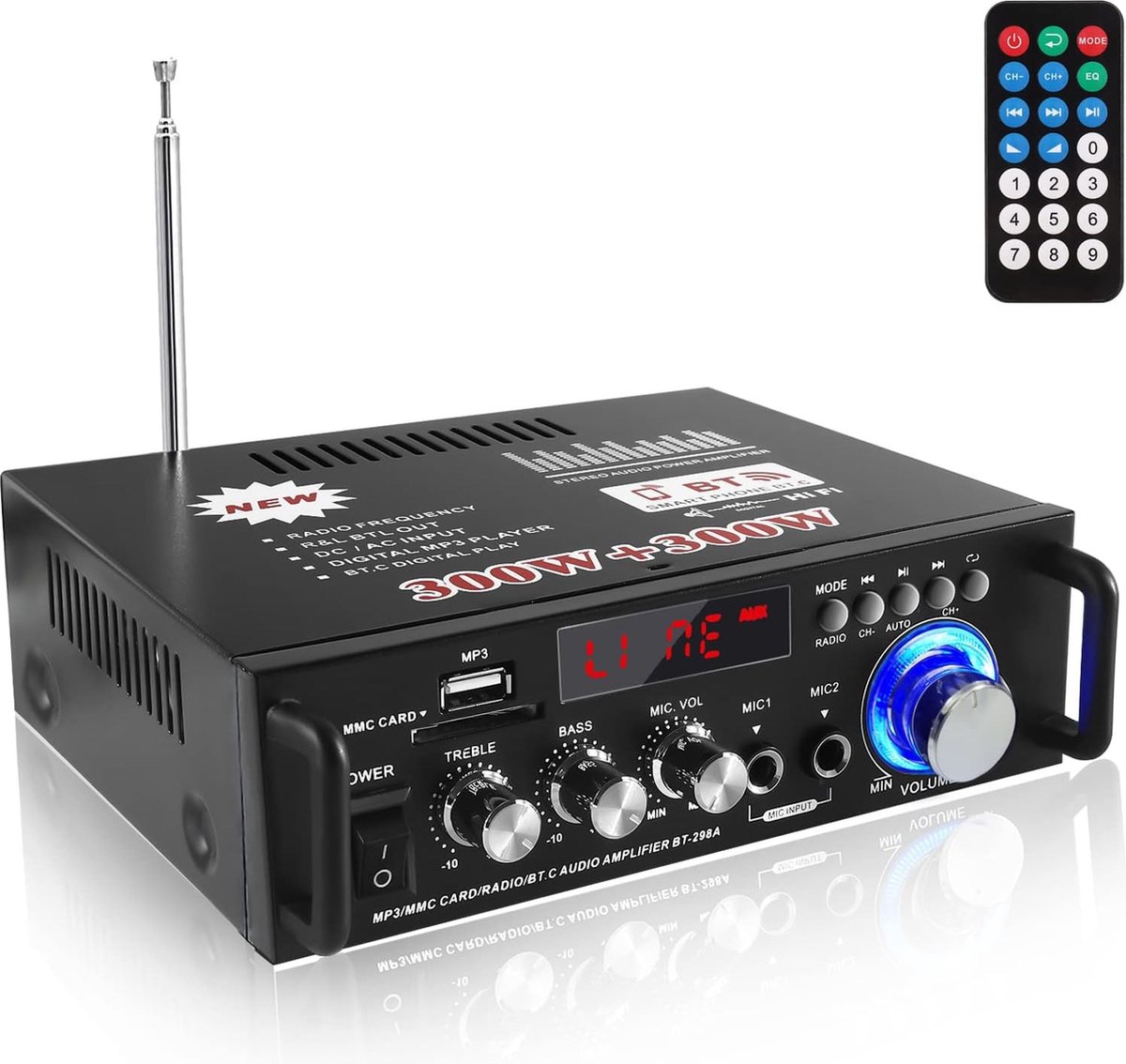 Douk Audio M1 MAX 300Wx2 HiFi Versterker TPA3255 Met Bluetooth 5.1 En U-Disk Speler