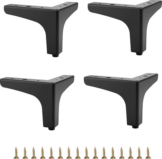 Meubelpoten 4 stks verstelbare zinklegering niture voeten conische sofa voeten kast voeten, badkamer kast voeten, tv kast voet met schroeven niture voeten/mat/15cm Made in China