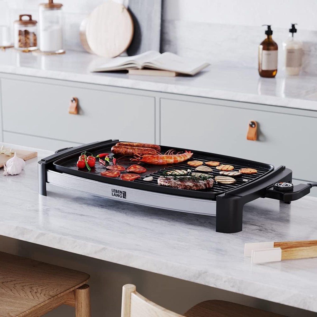 Barbecue Électrique BBQ Plancha Electrique Barbecue Grill Electrique de  Table Température Réglable 2200W Convient pour Balcon Interieur Exterieur :  : Jardin