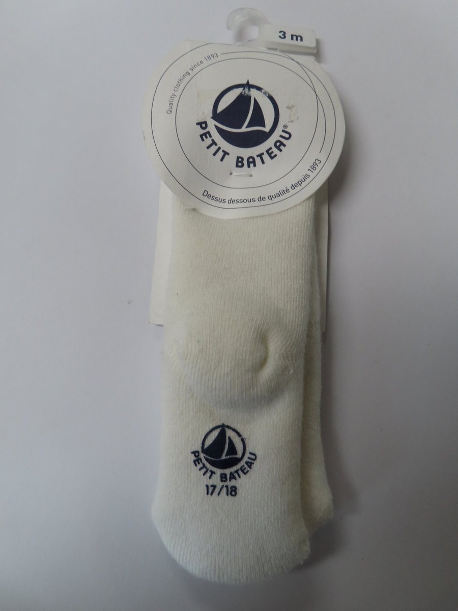 Petit Bateau - Sokken - 2 Pack - Wit - Effen - 3 maand 17/18