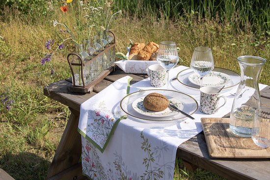 Assiette de présentation ronde en verre à bordure dorée