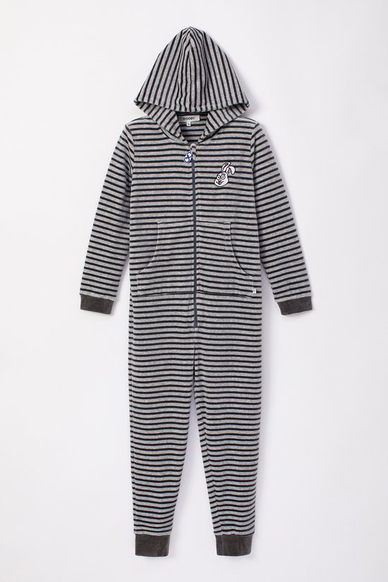 Woody onesie unisexe - lièvre - gris - 232-10-ONE- V/924 - taille 140