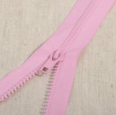 Fermeture éclair divisible 60 cm rose - fermeture éclair robuste en polyester avec dents en bloc