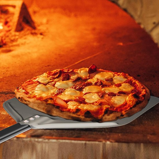 Poussoir à Pizza avec manche en bois pliable, 30,5 cm x 35,5 cm - pelle à  pizza en