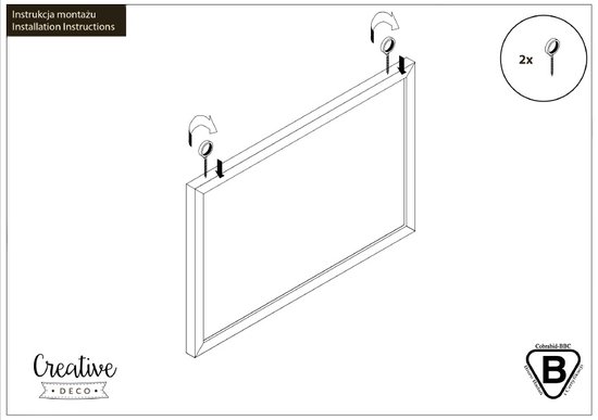 Creative Home 80 x 60 cm Krijt-bord Schoolbord Kennisgeving Dik Houten Frame Krijt en Spons | Gemaakt in de EU | Perfect voor Restaurant, Kantoor, School, Pub & Thuis