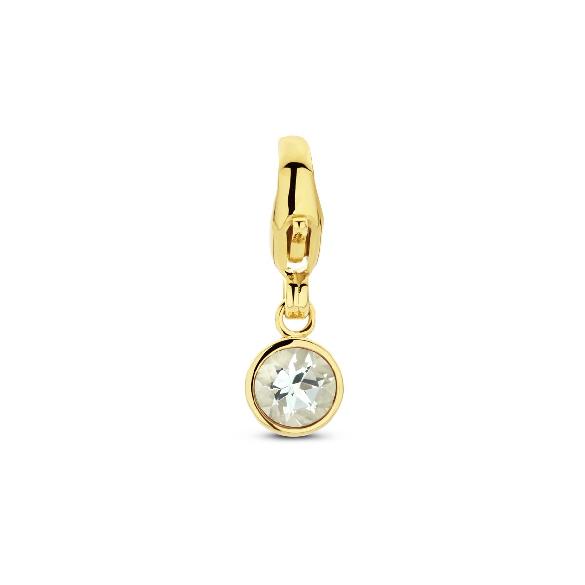 14K geelgoud slotbedel met geboortesteen aquamarijn maart 4028181