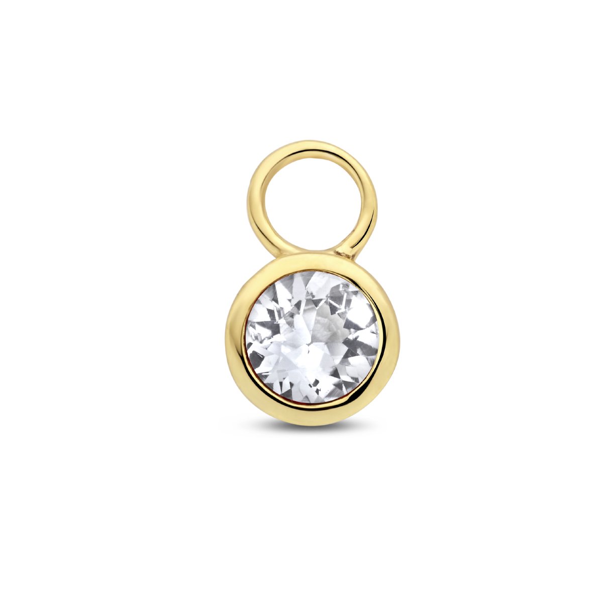 14K geelgoud oorringhanger met geboortesteen per stuk 4027623