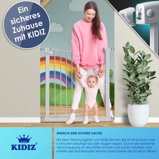 KIDIZ ® Türschutzgitter Absperrgitter Treppengitter Kindergitter Baby Haustier e
