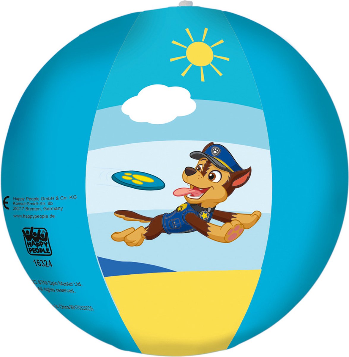 Paw Patrol opblaasbare strandbal 29 cm speelgoed - Hondjes Chase/Marshall/Rubble - Buitenspeelgoed strandballen - Opblaasballen - Waterspeelgoed