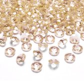 100x Hobby/decoratie gouden diamantjes/steentjes 12 mm/1,2 cm - Kleine kunststof edelstenen goud
