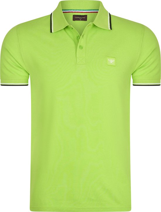 Cappuccino Italia - Heren Polo SS Polo Applique Pique - Groen - Maat L