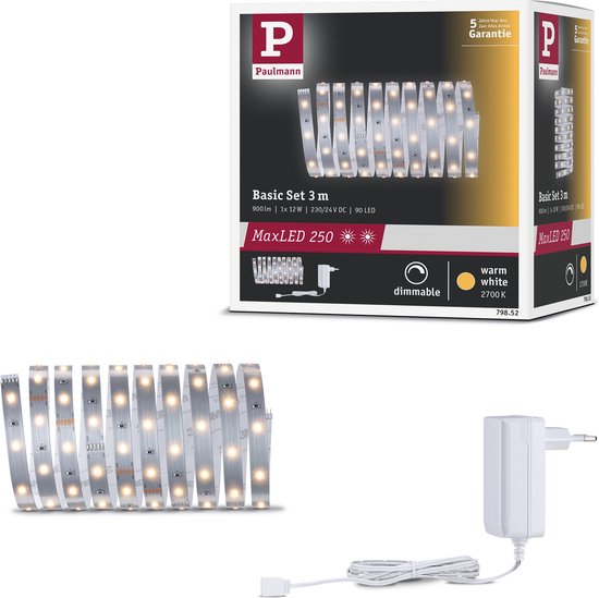 Ruban LED (Base) Paulmann MaxLED Stripe Basic 79852 blanc chaud