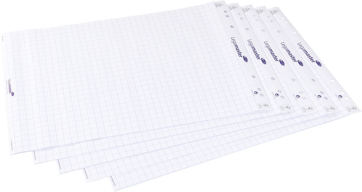 Legamaster flipover papierblok blanco 5 pak à 20 vel thumbnail 2