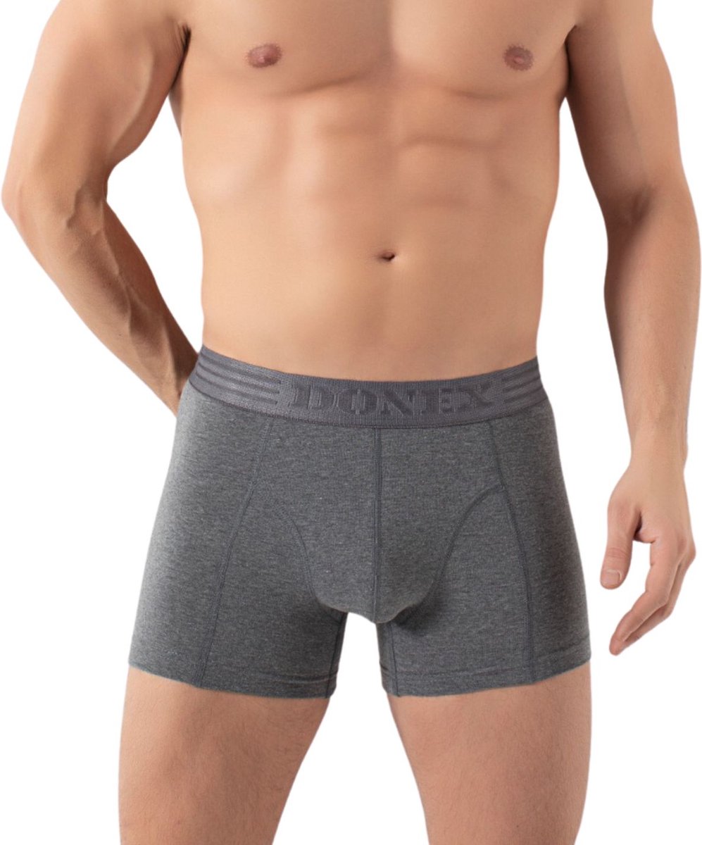 DONEX® Heren Boxershorts – 4 Stuks – Antraciet – Katoen – Comfort Fit - Maat M
