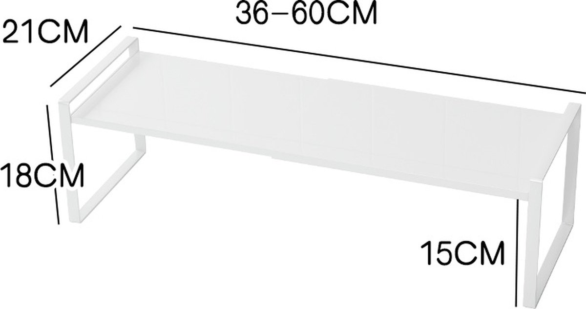 Goedkoopste Gootsteenrek Wit Metaal - Gootsteenkast Organizer - Keukenkast Gootsteenkast Rek Uitschuifbaar